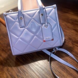 Aldo Light Purple Quilted Satchel